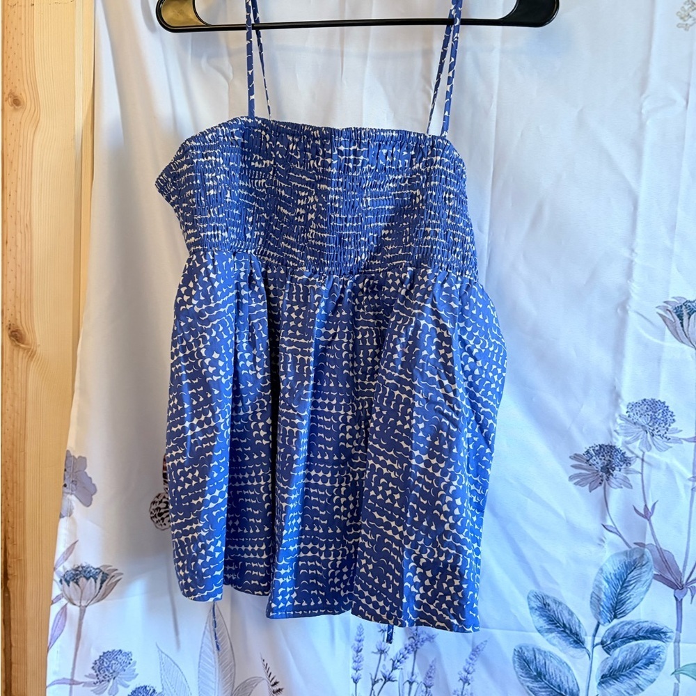 Blue Patterned Women's Top